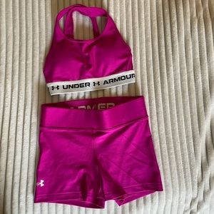 Under armour workout SET! Magenta xs